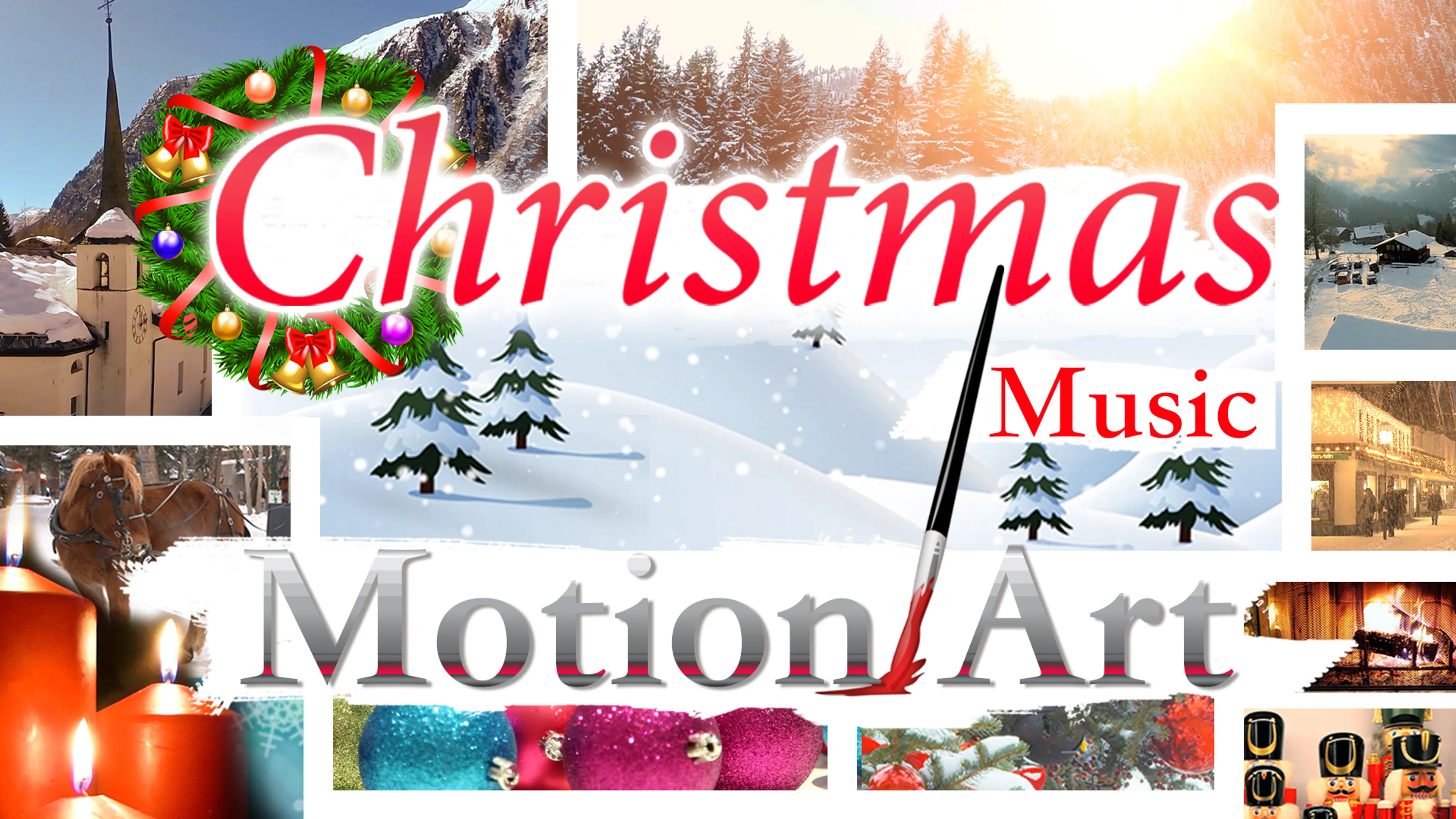 Christmas Music Motion Art poster